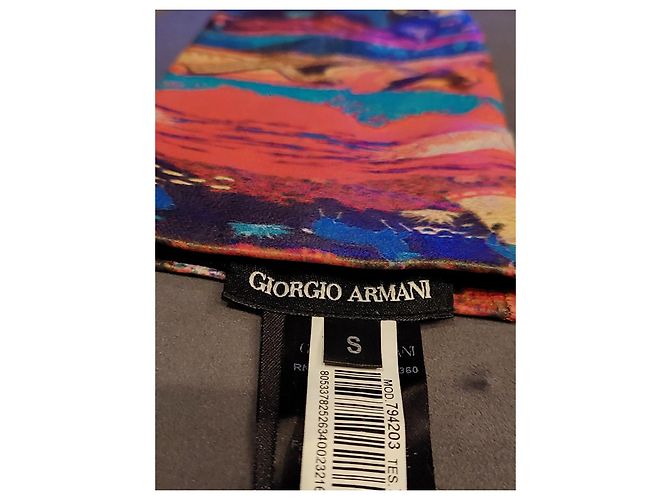 Giorgio Armani Lange Lederhandschuhe mit Print Mehrfarben - Ansicht 9
