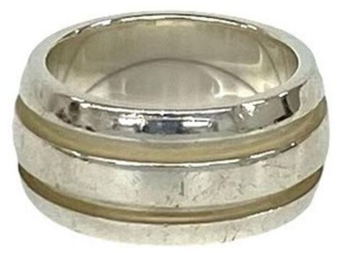 Tiffany & Co Tiffany Grooved Double Line Band Ring Silber - Ansicht 5
