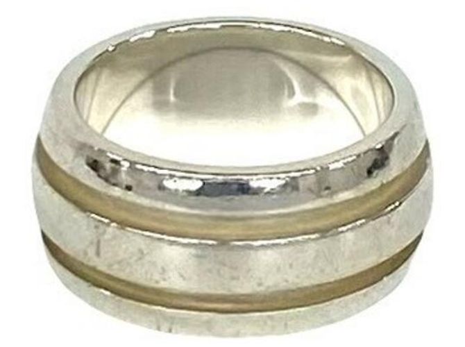 Tiffany & Co Tiffany Grooved Double Line Band Ring Silber - Ansicht 6