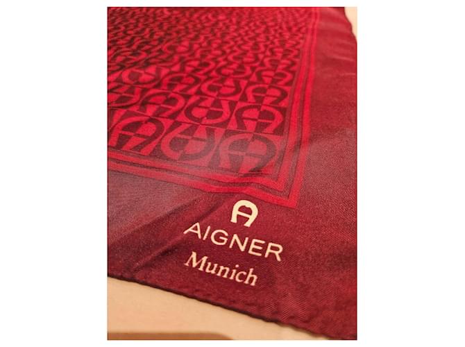 Foulard in seta Aigner Rosso - vista 2