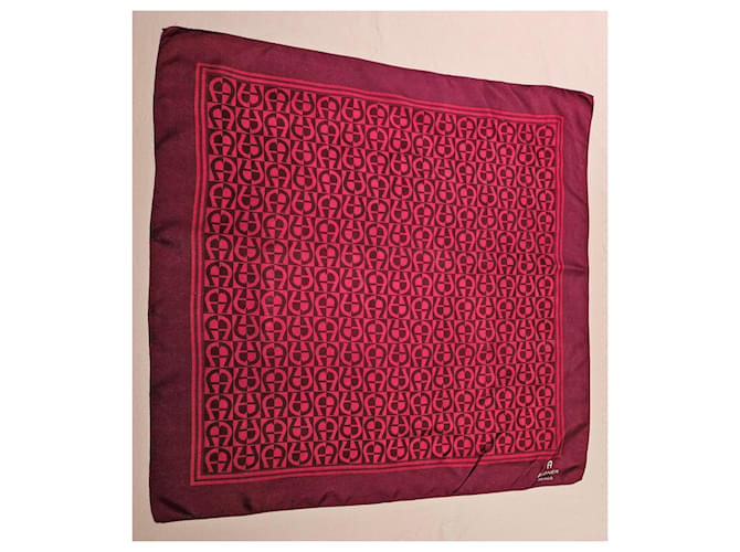 Foulard in seta Aigner Rosso - vista 3