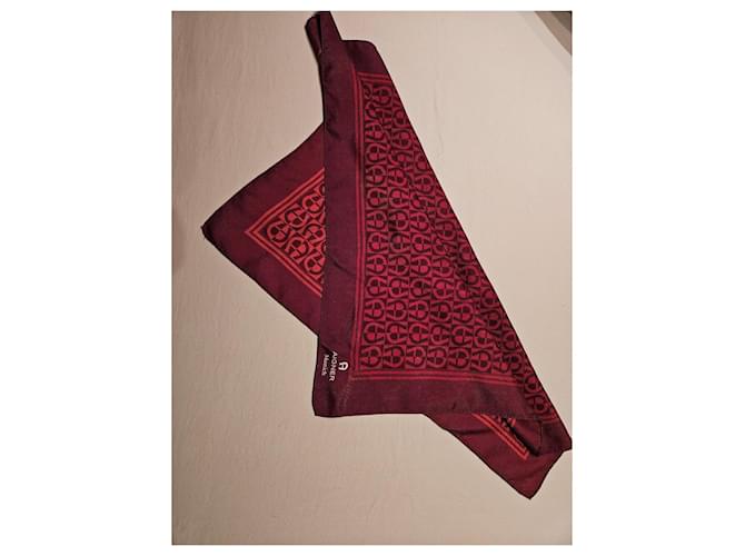 Foulard in seta Aigner Rosso - vista 4