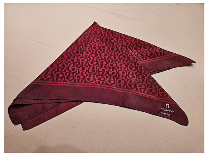 Foulard in seta Aigner Rosso - vista 5