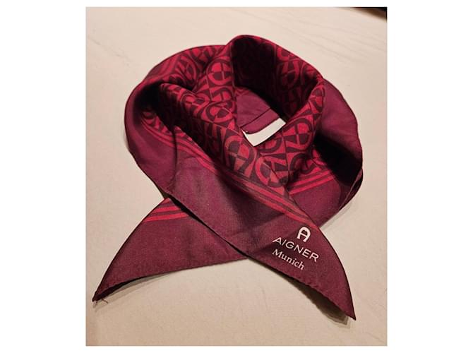 Foulard in seta Aigner Rosso - vista 6