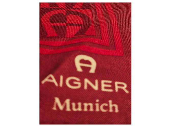 Foulard in seta Aigner Rosso - vista 7