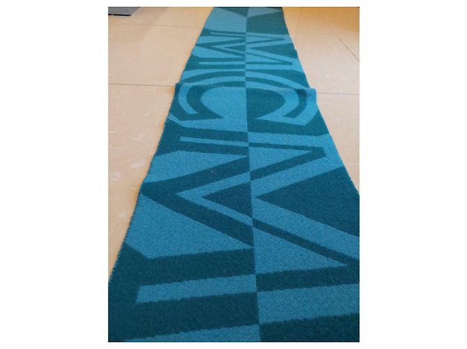MCM Monogramm-Schal aus Wolle Blau - Ansicht 2