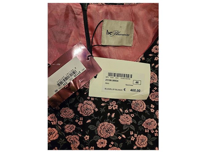Abito Floreale Nero e Rosa Be Blumarine - vista 11
