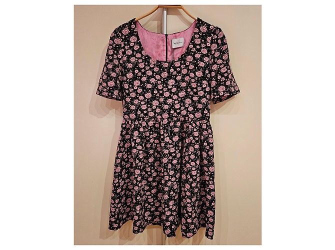 Abito Floreale Nero e Rosa Be Blumarine - vista 13