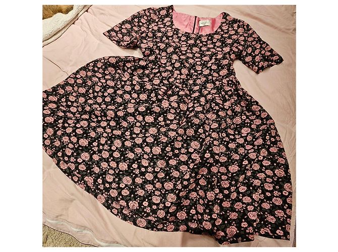 Abito Floreale Nero e Rosa Be Blumarine - vista 5
