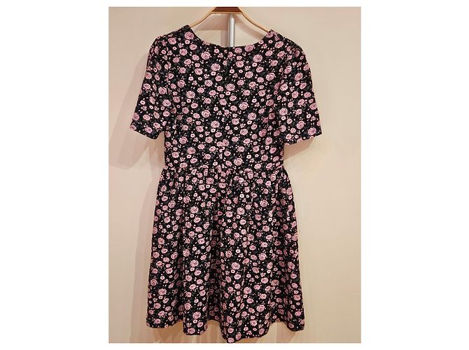 Abito Floreale Nero e Rosa Be Blumarine - vista 6