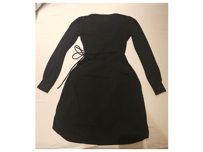 Blumarine Vestido Envelope Preto com Cristais - vista 2
