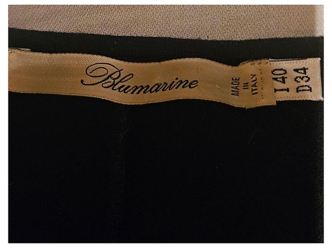 Blumarine Vestido Envelope Preto com Cristais - vista 7