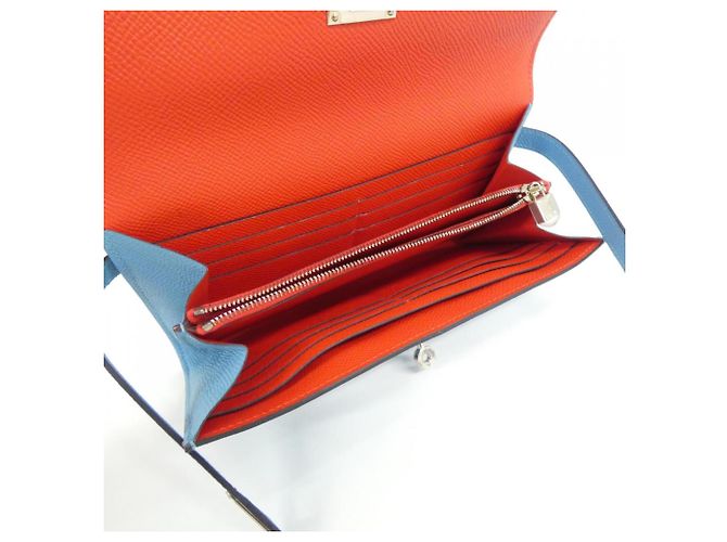 Hermès Cartera bi-fold Hermes Kelly Classic Verso Azul - vista 3