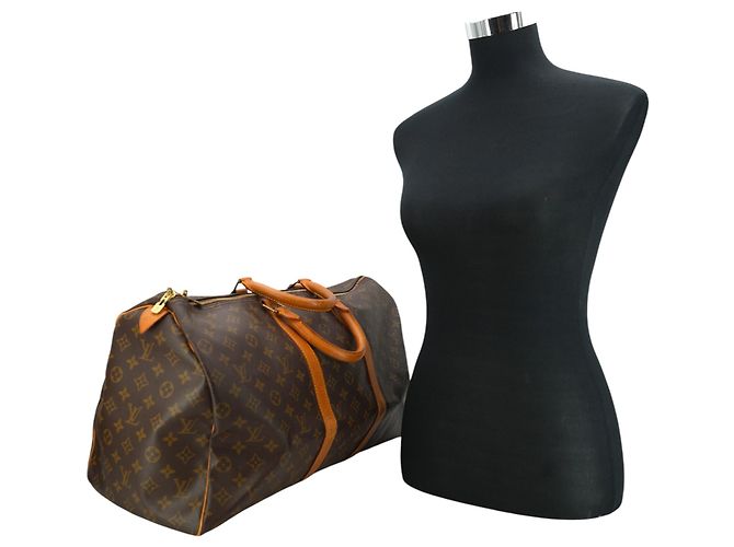 Louis Vuitton Vintage Monogram Canvas Keepall 50 Reisetasche Braun - Ansicht 2