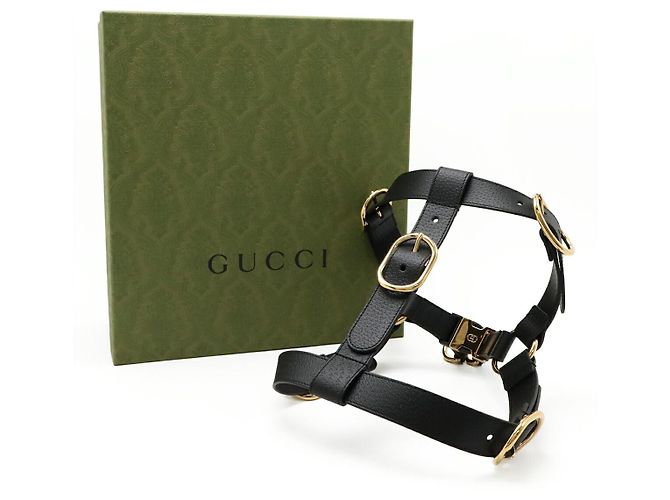 Gucci Leather Pet Harness Black - view 5