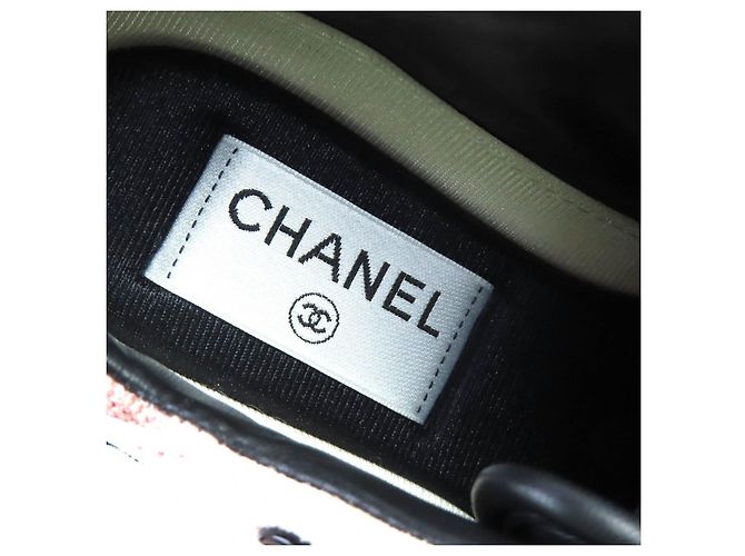 Chanel COCO Mark Matelasse Wildleder-Sneaker Schwarz Pink Weiß - Ansicht 11