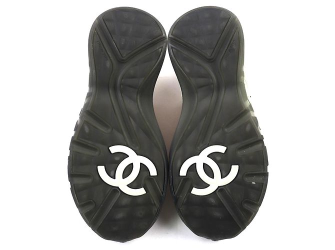 Chanel COCO Mark Matelasse Wildleder-Sneaker Schwarz Pink Weiß - Ansicht 8