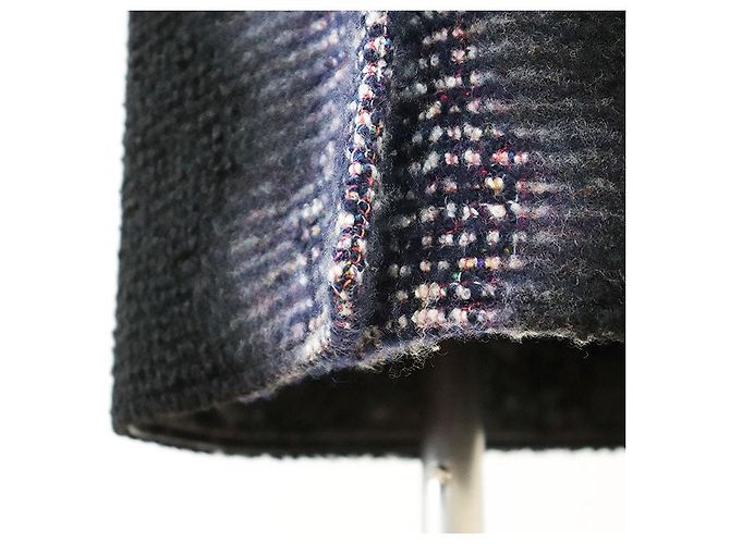 Timeless Abrigo largo Chanel P52273 de tweed, cachemira, seda y lana Negro Multicolor - vista 18