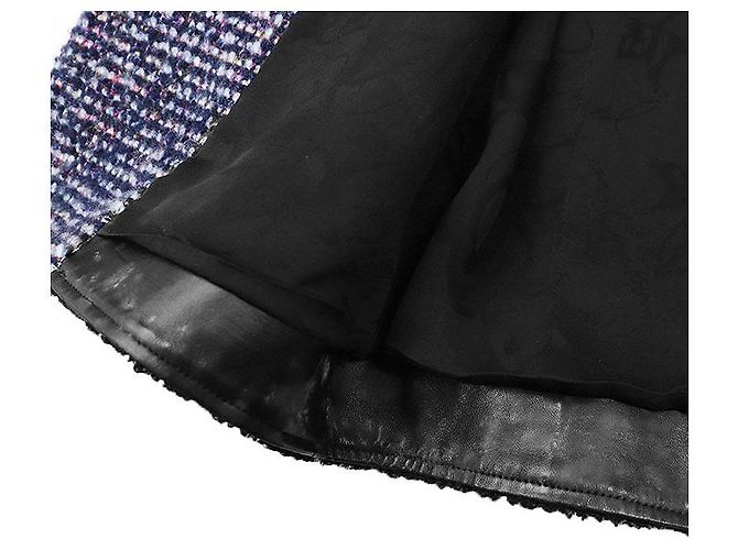 Timeless Abrigo largo Chanel P52273 de tweed, cachemira, seda y lana Negro Multicolor - vista 6