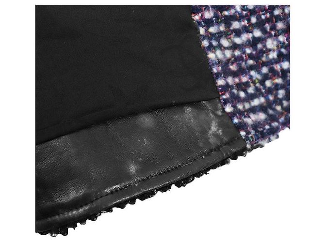 Timeless Abrigo largo Chanel P52273 de tweed, cachemira, seda y lana Negro Multicolor - vista 7