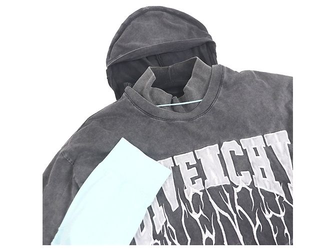 T-shirt a maniche lunghe con ricamo sovrapposto GIVENCHY Grigio Grigio antracite - vista 2