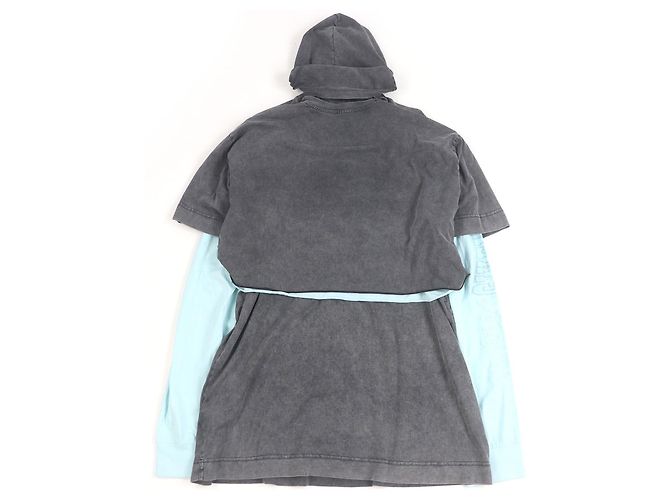 T-shirt a maniche lunghe con ricamo sovrapposto GIVENCHY Grigio Grigio antracite - vista 3