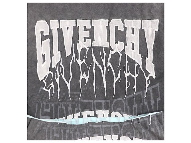 T-shirt a maniche lunghe con ricamo sovrapposto GIVENCHY Grigio Grigio antracite - vista 4