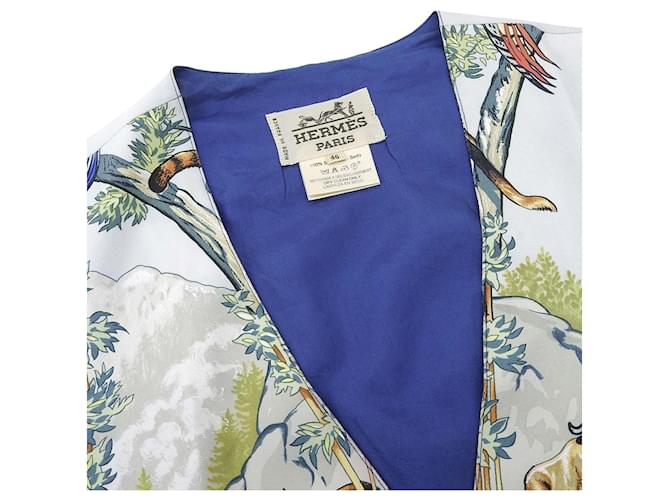 Hermès Camisa de seda Hermes Multicolor - vista 3