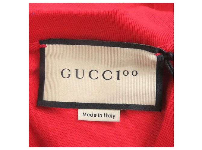 Camiseta de algodón Gucci 100th Anniversary Roja - vista 4
