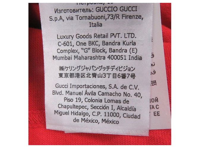 Camiseta de algodón Gucci 100th Anniversary Roja - vista 8