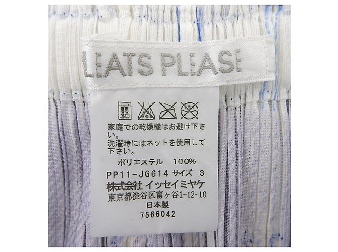 Issey Miyake Falda de poliéster plisada PLEATS PLEASE Denim Transfer Azul - vista 8