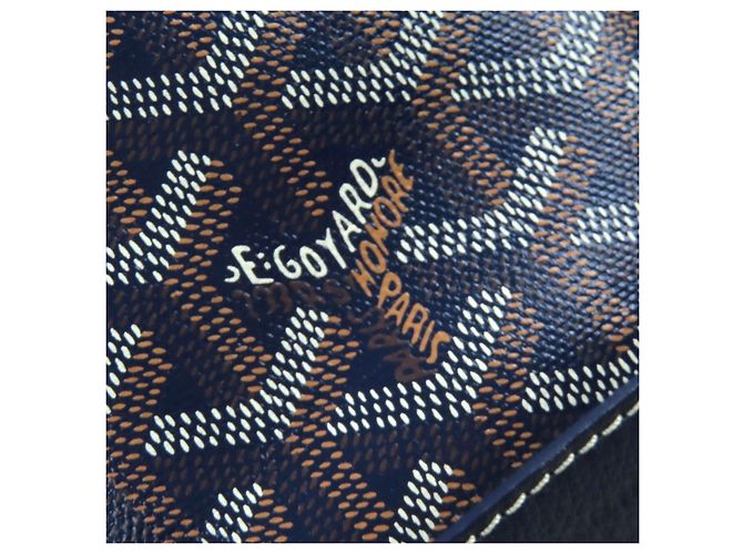 Borsa a secchiello Goyard Petit Flo in pelle di vitello Blu Blu navy - vista 10