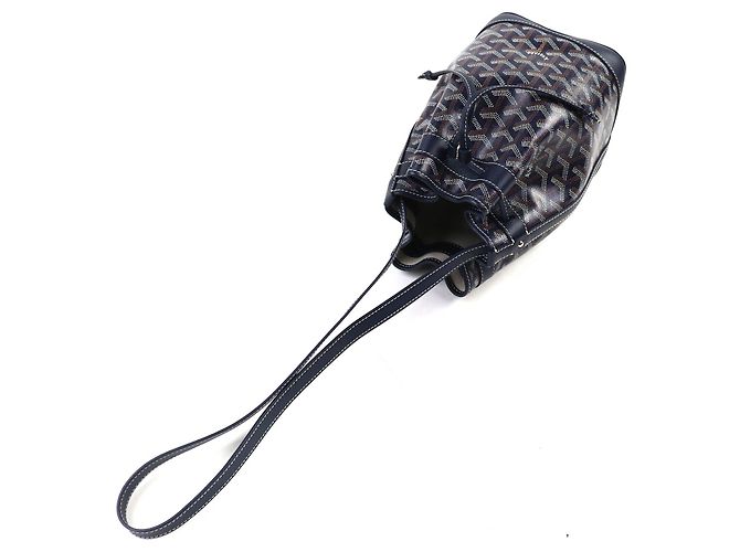 Borsa a secchiello Goyard Petit Flo in pelle di vitello Blu Blu navy - vista 5
