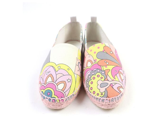 Hermès Hermes Espadrilles aus Canvas mit durchgehendem Logo-Print
Slip-on Mehrfarben - Ansicht 4