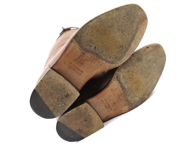 Hermès Botas Hermes Jumping Kelly Buckle de Cuero Castaño - vista 9