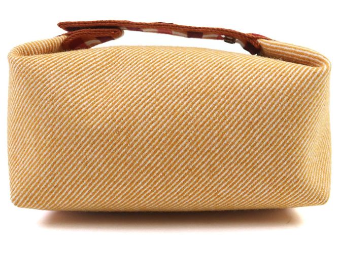 Hermès Hermes Bride a Black PM Kare H logo Wool Handbag Arancione - vista 2
