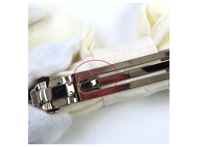 Fermaglio con nastro Chanel Accessorio per capelli Bianco - vista 10