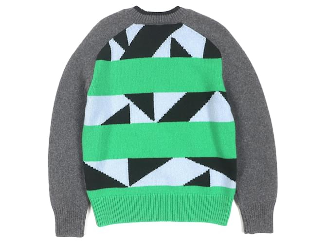 Hermès Suéter de cachemira Hermes Negro Verde Gris Azul claro - vista 3