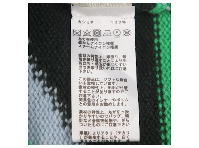 Hermès Suéter de cachemira Hermes Negro Verde Gris Azul claro - vista 5