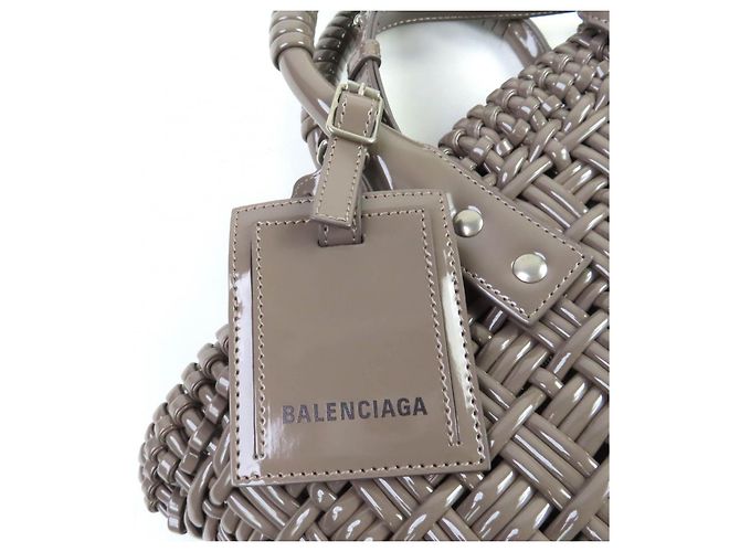 Borsa Balenciaga Bistro Marrone Grigio - vista 10