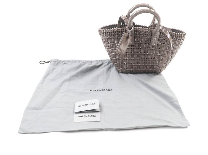 Borsa Balenciaga Bistro Marrone Grigio - vista 2