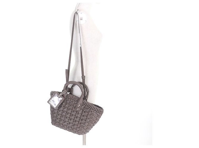 Borsa Balenciaga Bistro Marrone Grigio - vista 6