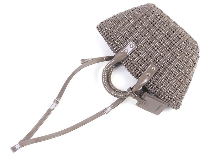Borsa Balenciaga Bistro Marrone Grigio - vista 9