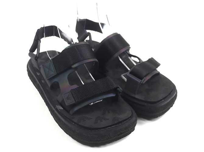 Sandálias de nylon Emporio Armani Preto - vista 2