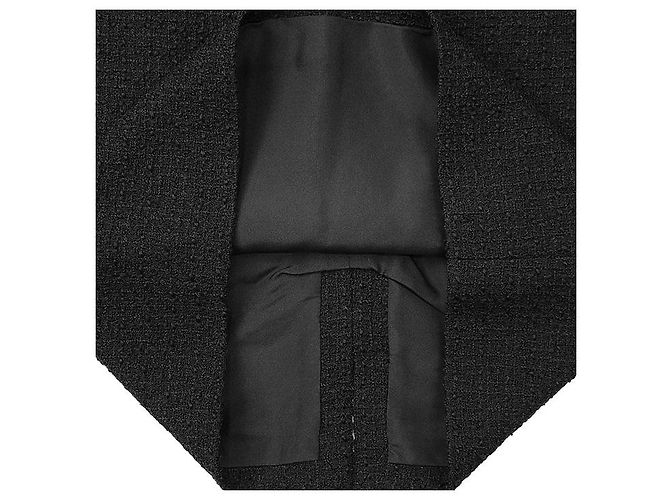 Timeless Falda de lana tweed Chanel Negro - vista 11
