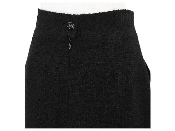 Timeless Falda de lana tweed Chanel Negro - vista 12