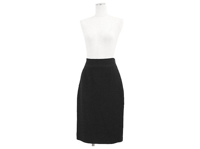 Timeless Falda de lana tweed Chanel Negro - vista 2