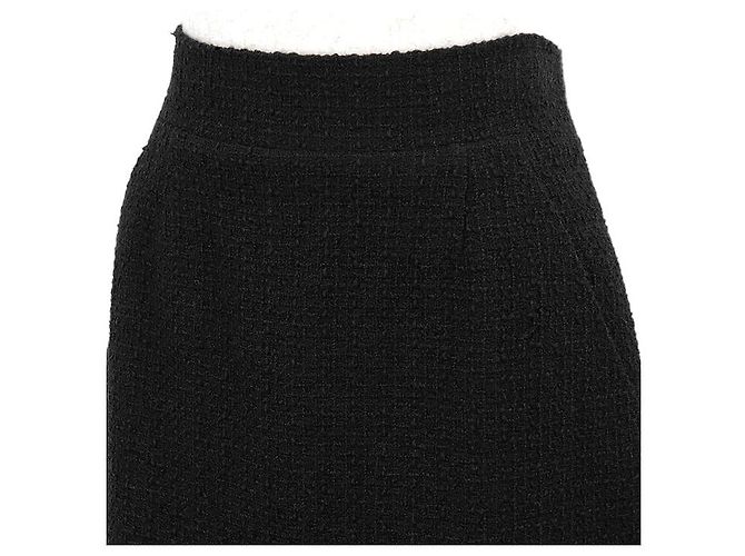 Timeless Falda de lana tweed Chanel Negro - vista 3