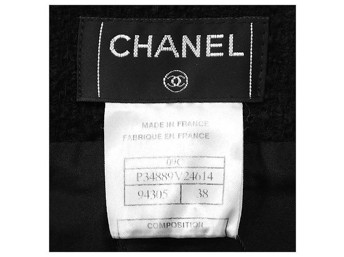 Timeless Falda de lana tweed Chanel Negro - vista 9
