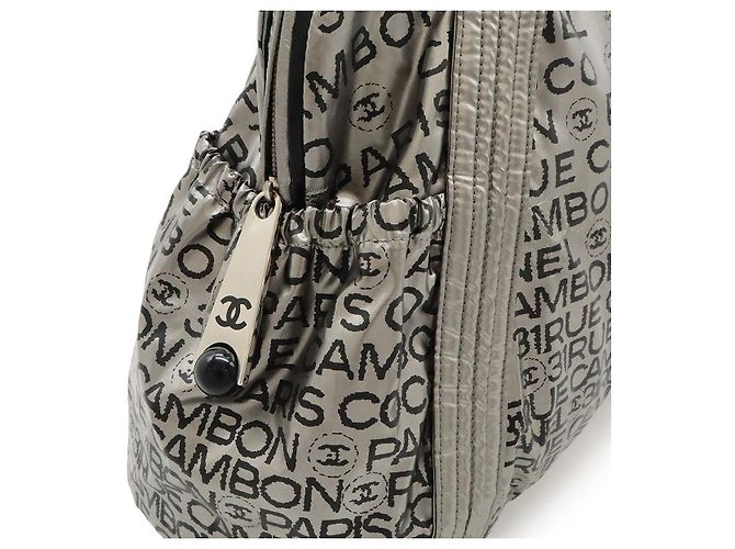 Borsa Tote 2way in nylon Unlimited Chanel Argento - vista 5